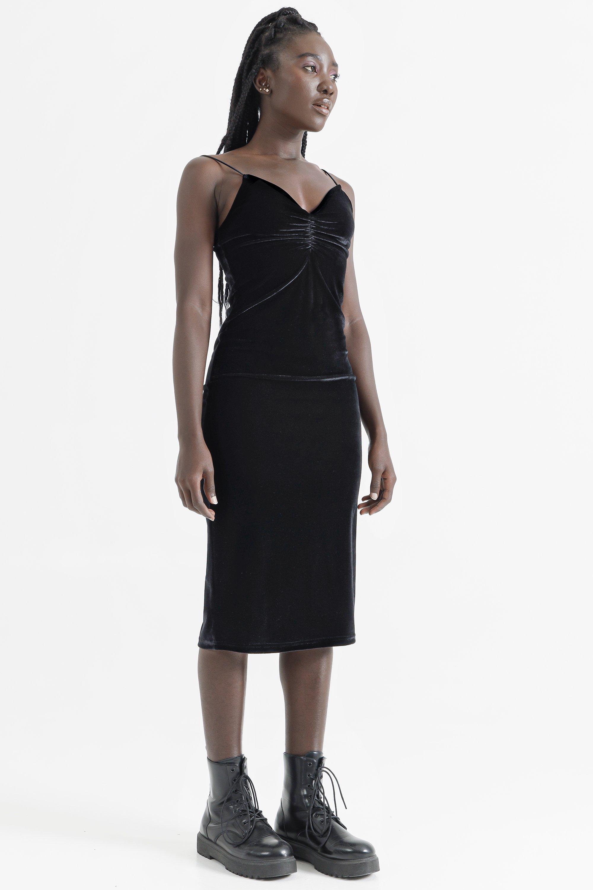 Velour Bodycon Dress