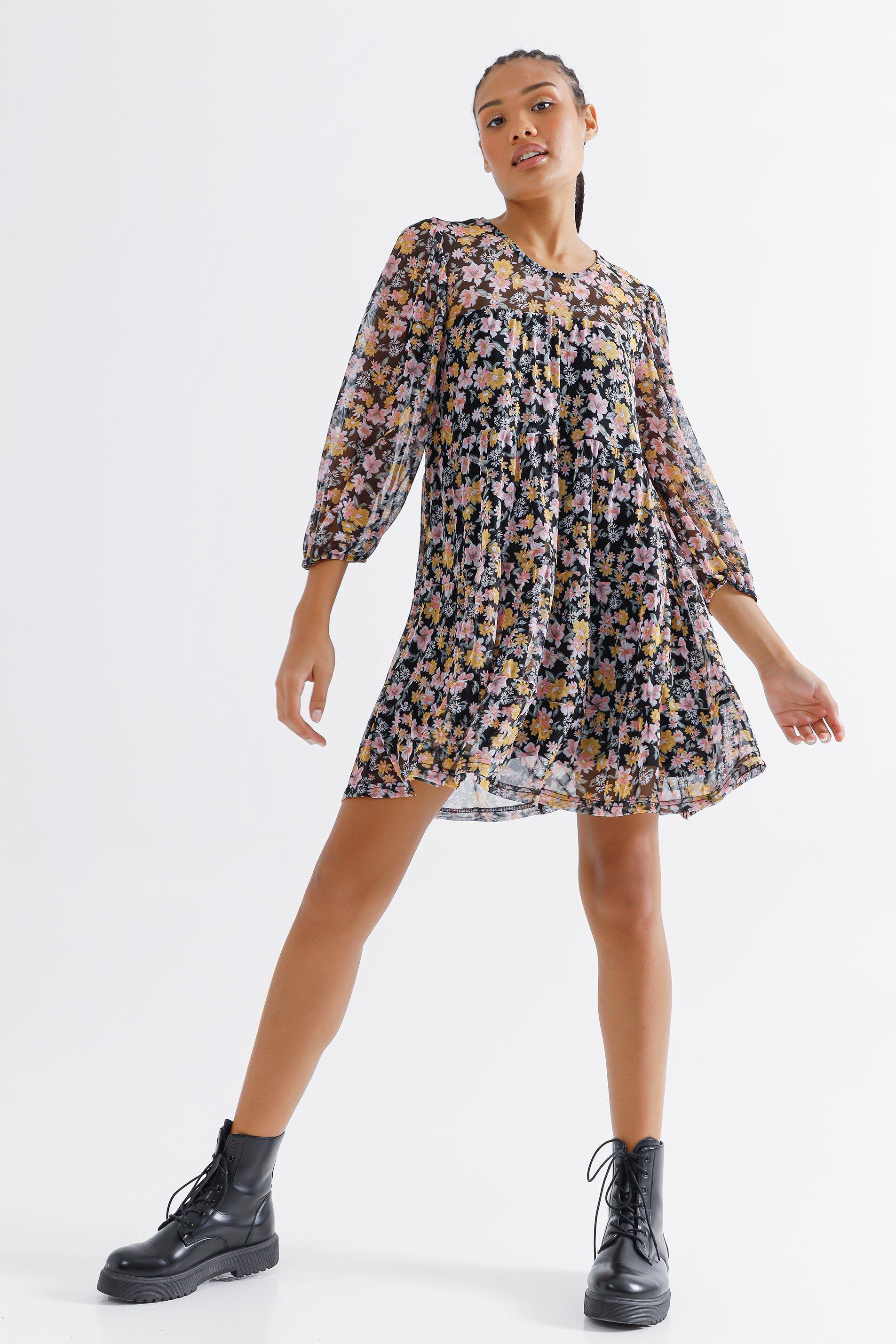 Floral Trapeze Dress