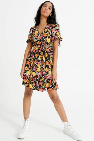 Floral Fit And Flare Dress