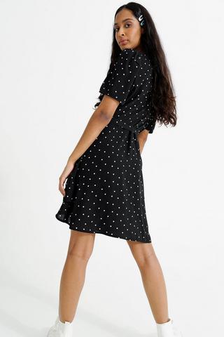 Polka Dot Wrap Dress