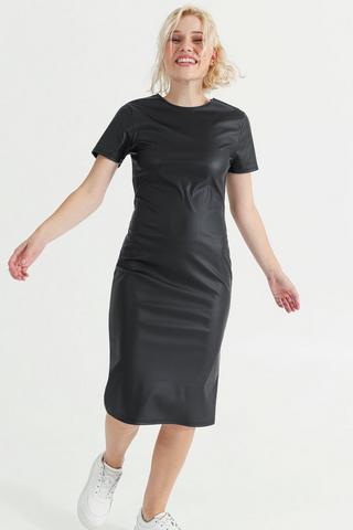 Pleather Bodycon Dress