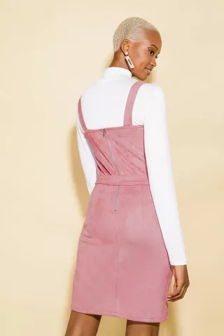 Belted Pinafore Dress