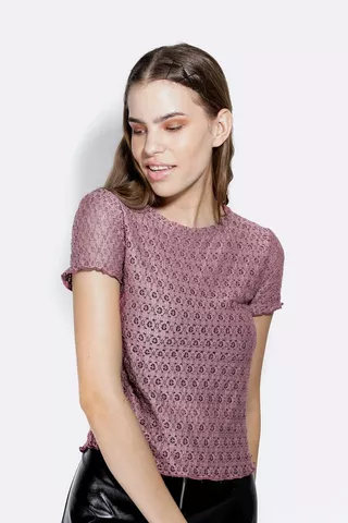Lace Textured T-shirt
