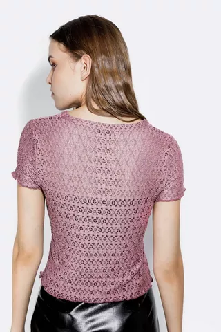 Lace Textured T-shirt