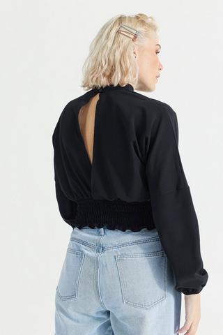 Cut Out Turtle Neck Top
