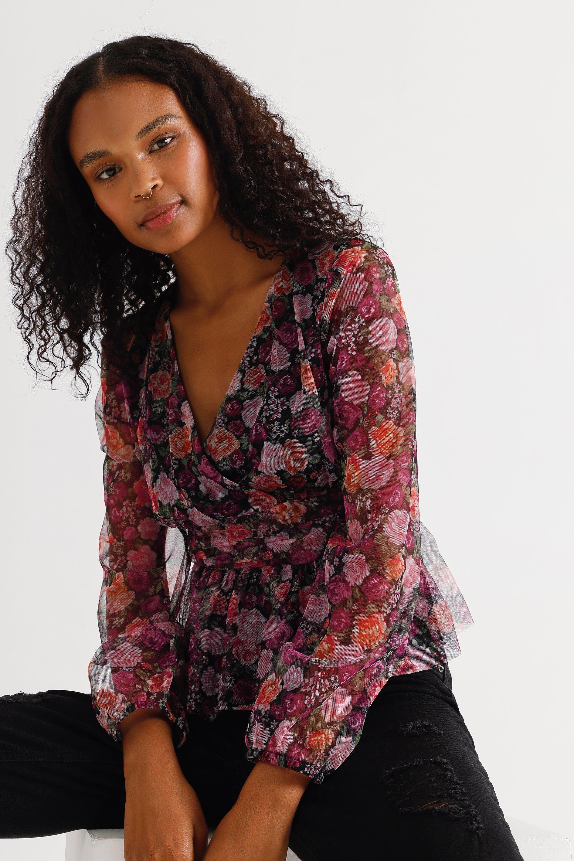 Floral Peplum Blouse