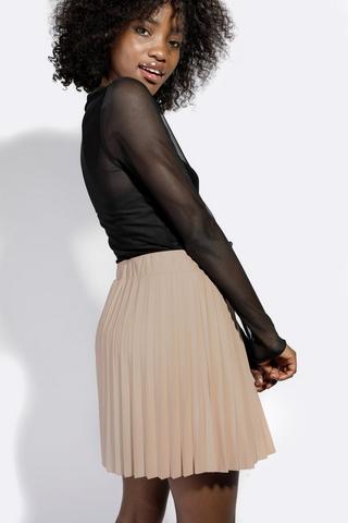 Pleated mini chiffon outlet skirt