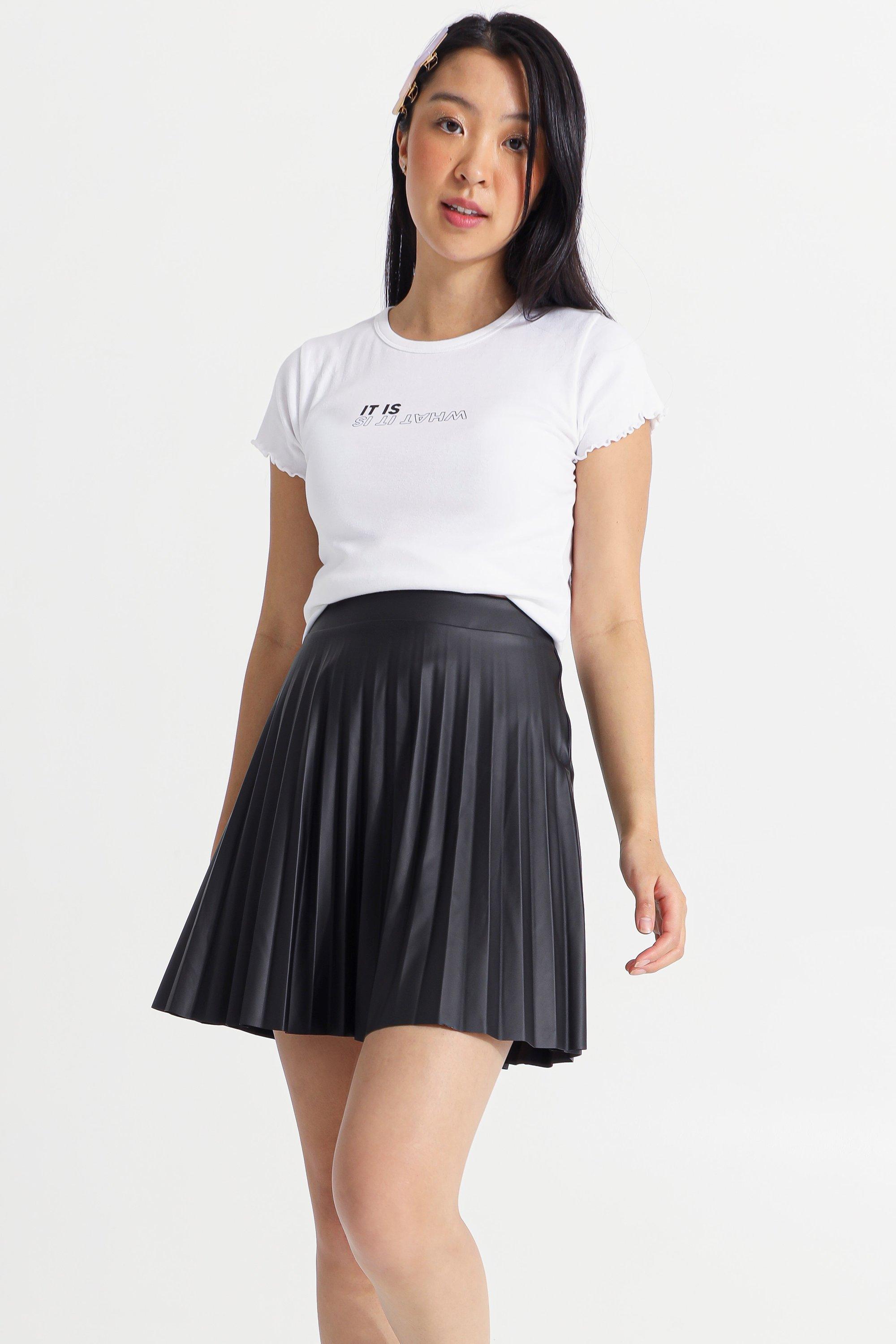 Pleated Mini Skirt