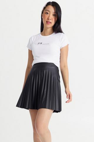 Pleated Mini Skirt