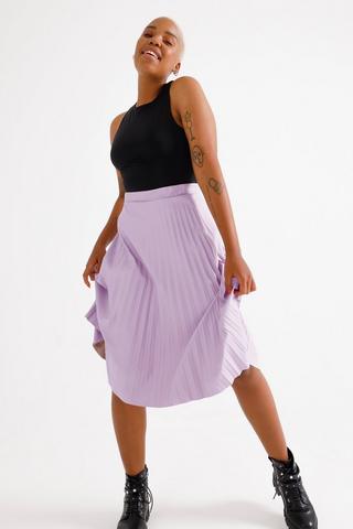 Pleated Midi Skirt
