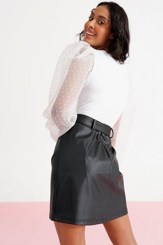 Leather skirt mr on sale price