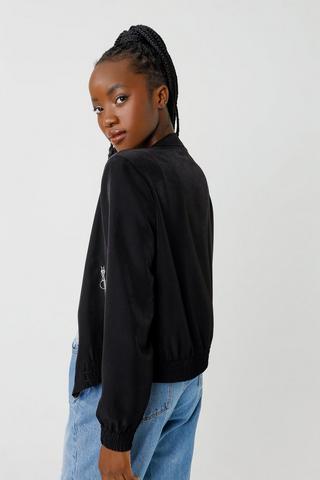 Satin Bomber Jacket