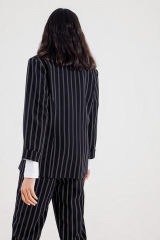 Pin Stripe Double Breasted Blazer