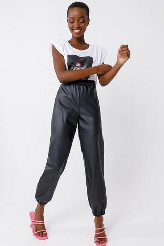 Pleather Joggers