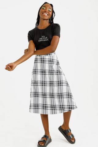 Black pleated outlet midi skirt 50