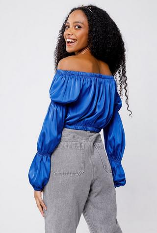 Satin Off Shoulder Top