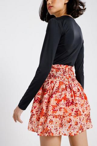 Floral A-line Skirt