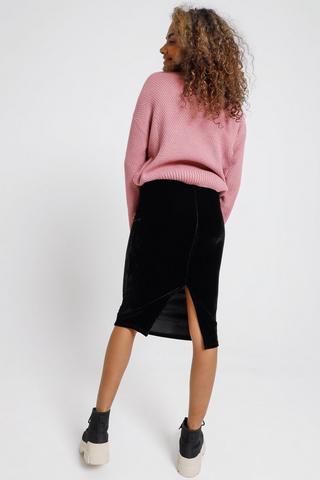 Velour Bodycon Skirt