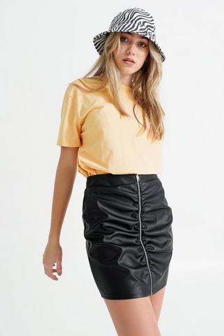 Ruched Mini Skirt