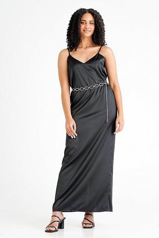 Satin Slip Maxi Dress