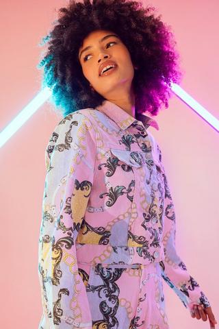 Printed Denim Jacket