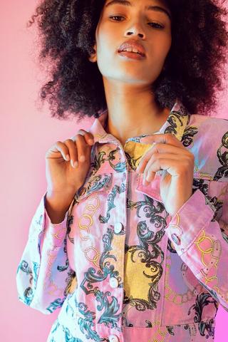 Printed Denim Jacket