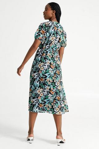 Floral Fit And Flare Dress