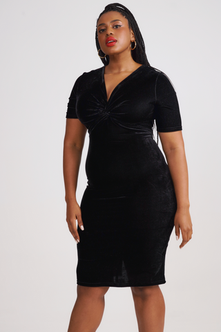 Velour Bodycon Dress