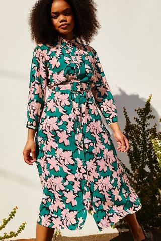 Flower shirt clearance dress