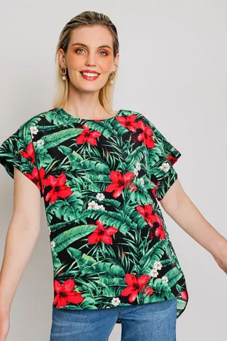 Tropical Boxy Top