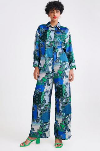 Satin Wide Leg Pants