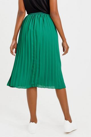 Pleated Midi Skirt