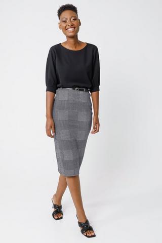 Check 2025 bodycon skirt