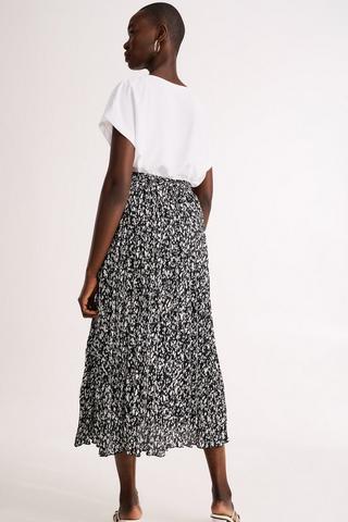 Pleated Midi Skirt
