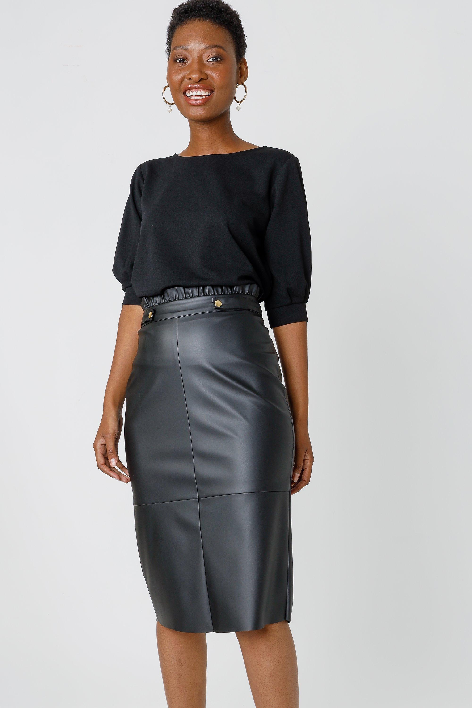 Pleather Bodycon Skirt