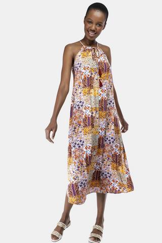 Dress patch work neck best sale