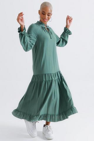 Trapeze Drop Waist Dress