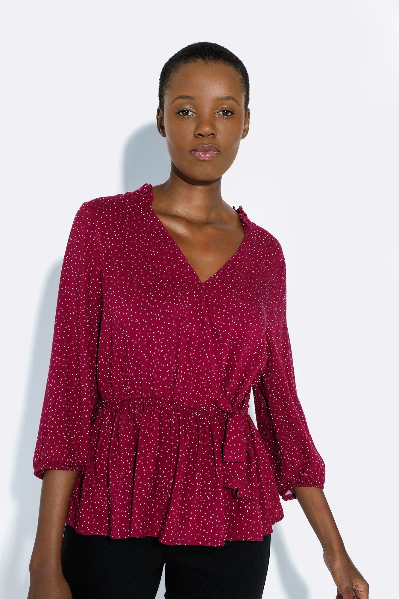 v neck wrap blouse