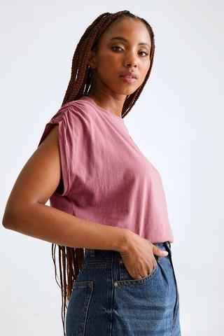 Ruched Muscle Top