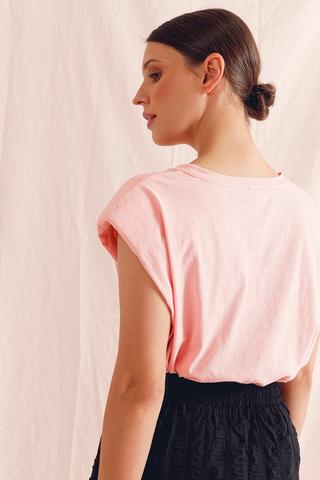 Padded Shoulder Top
