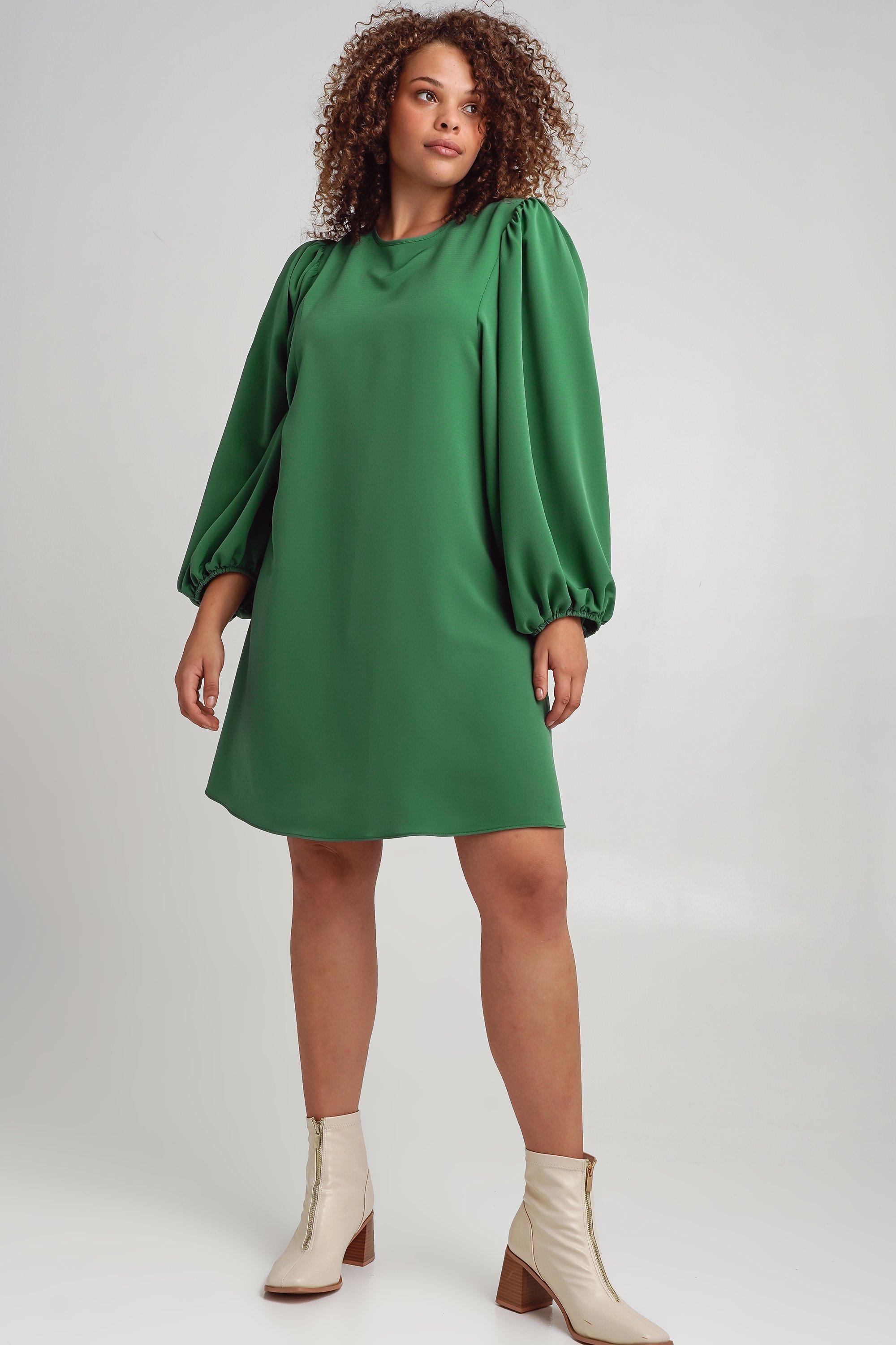 Stretch Puff Sleeve Dress main image 1