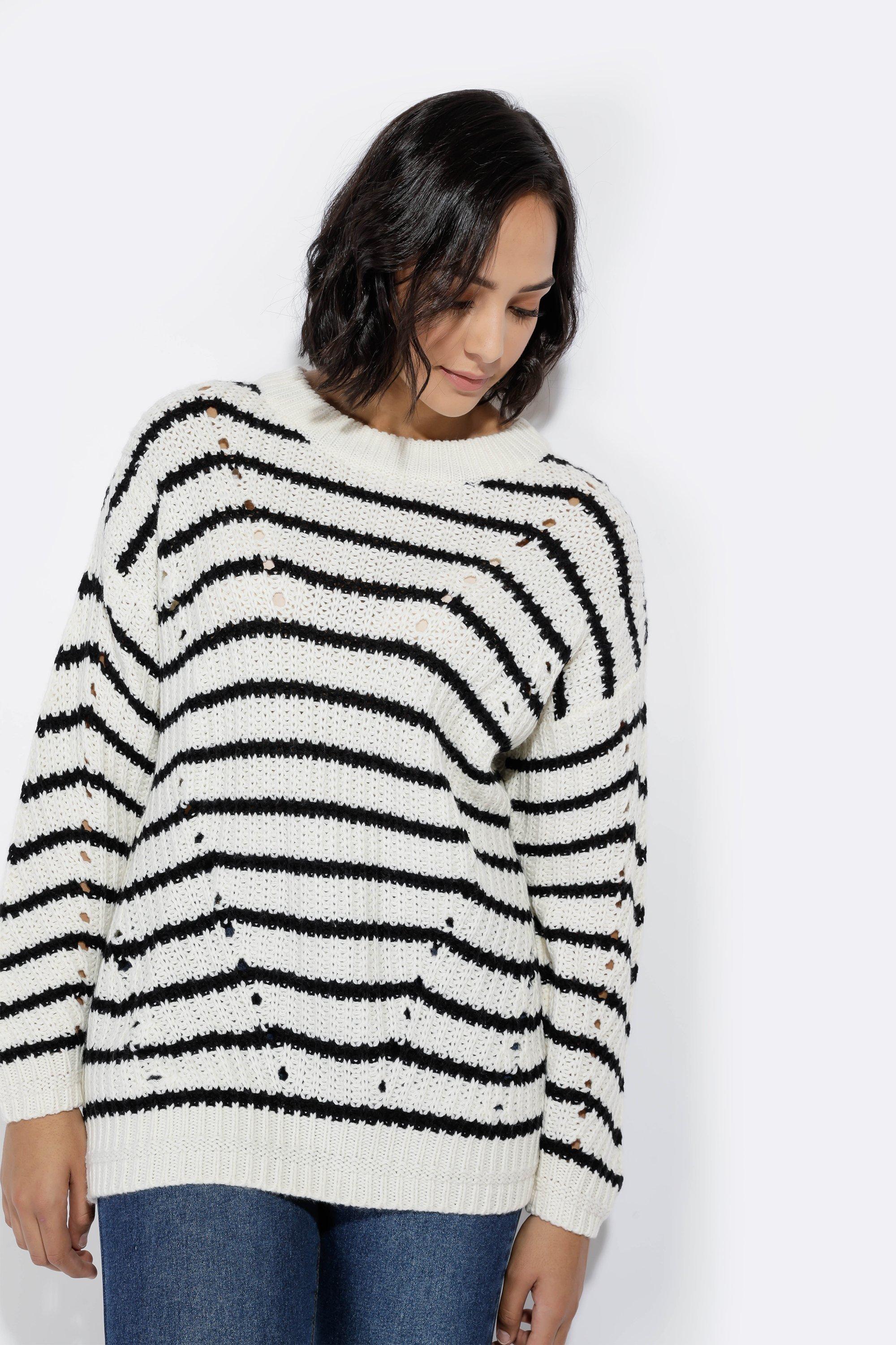 Stripe Knit Pullover