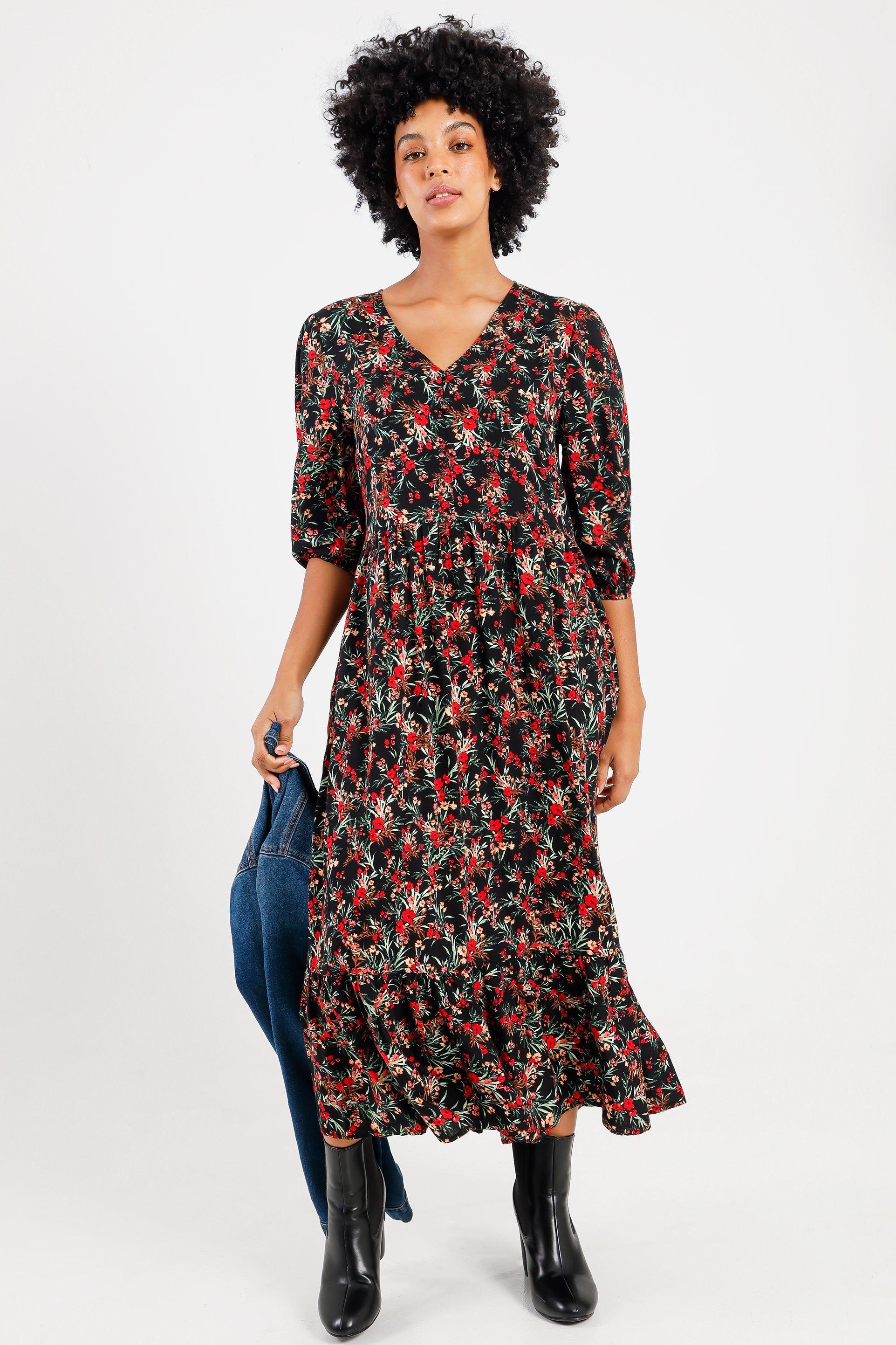 Floral Trapeze Dress