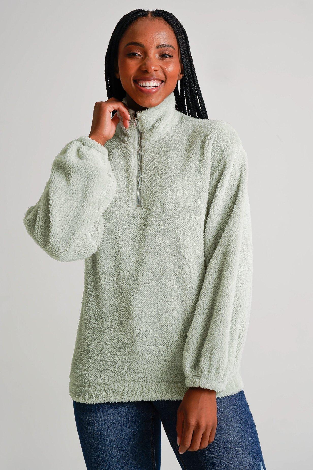 Fluffy Flurry Snap Button Pullover