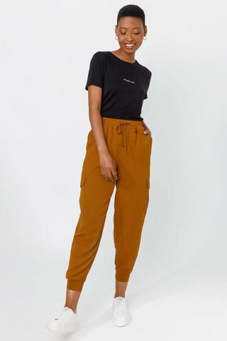 Orange utility joggers hot sale