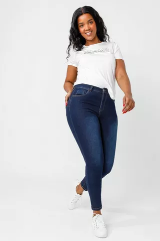 High Waisted Body Shaper Jeans