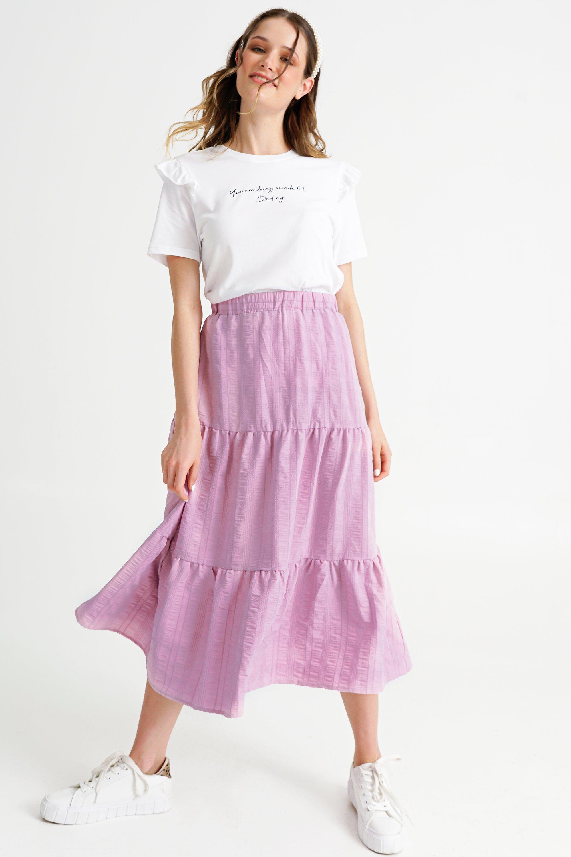 Tiered Midi Skirt — free download