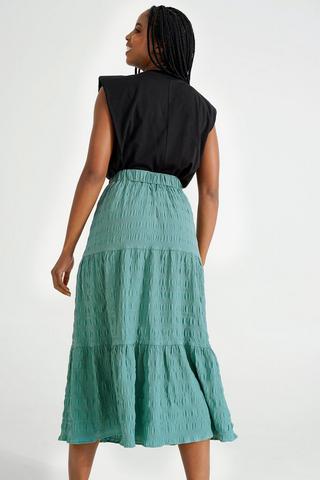 Tiered Midi Skirt