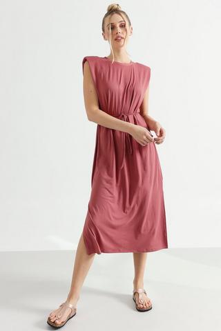 Padded Shoulder Dress