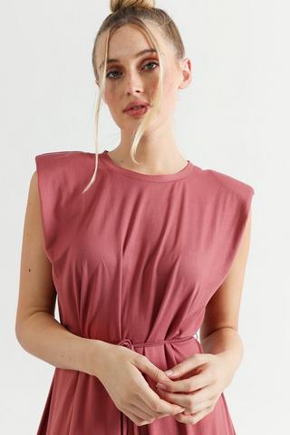 Padded Shoulder Dress